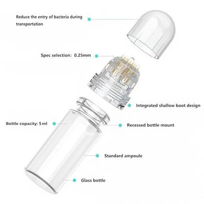 Hydra Needle Derma Stamp Fine Touch Microneedling Roller Stamp 0.25mm – Serum Applicator for Facial Care Avelisse