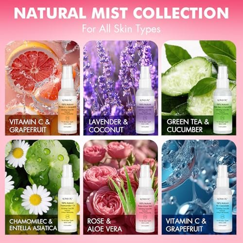 KONEUK Skincare Refreshing Face Mist Kit – Long-Lasting Hydration & Soothing Facial Spray for Glowing Skin, 6-Pack Travel Size (2.02 fl oz each) - görsel 6