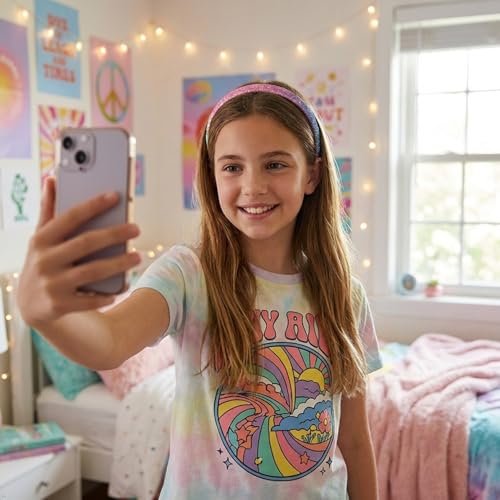 Tihebax 4Pcs Glitter Sequin Headbands for Girls, Kids, Toddlers - Non-Slip Sparkly Rainbow Hairbands for Daily Wear - görsel 6