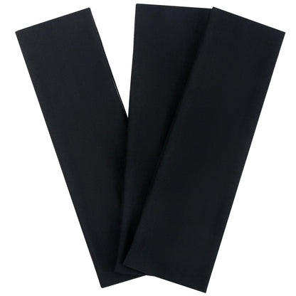 JCKHXG 3-Pack Black Non-Slip Headbands for Women - Soft Cotton Stretchy Thick Headbands for Running, Exercise & Daily Wear