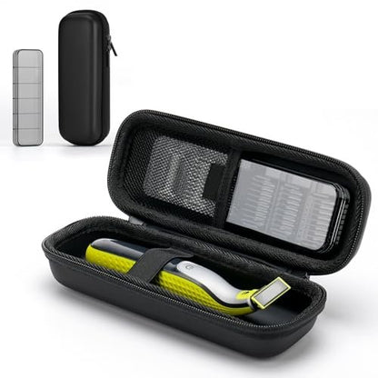 FINETCH Hard Travel Case for OBlade QP2520/QP2530/QP2620/QP2630 – Waterproof Portable Storage Bag for OBlade Hybrid Electric Trimmer & Braun Series Shaver