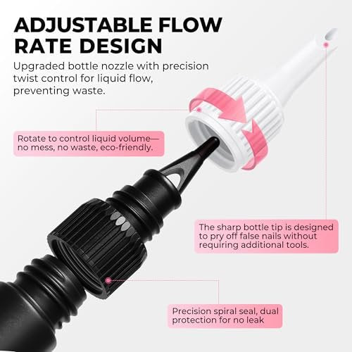 Luckyfairy 15g Nail Glue for Press Ons with 10ml Nail Glue Remover - Quick Dry Super Strong Semi Solid Glue, No Lamp Needed, Gentle Non-Acetone Remover - görsel 12