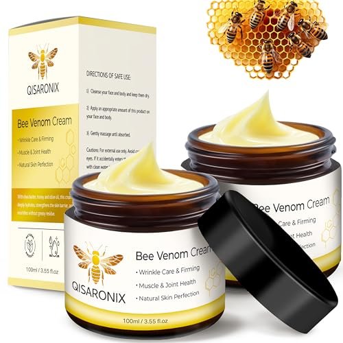 QISARONIX Bee Venom Cream 2-Pack – Lightweight Daily Moisturizer for Face, Neck & Body – Fast-Absorbing, Non-Greasy Cosmetic Cream for Daily Skin Comfort - görsel 2