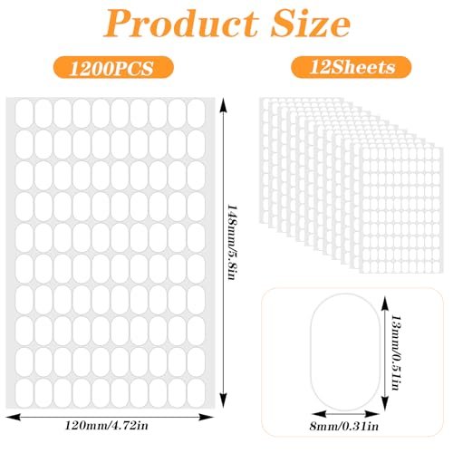 LXUEJIE 1200 Pcs Double Sided Nail Sticky Tack, Clear Nails Stand Sticky Tabs No Trace Poster Stickers for Festival Decoration Sticky Dot Avelisse