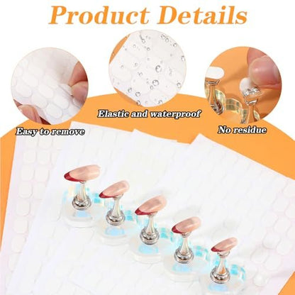 LXUEJIE 1200 Pcs Double Sided Nail Sticky Tack, Clear Nails Stand Sticky Tabs No Trace Poster Stickers for Festival Decoration Sticky Dot Avelisse