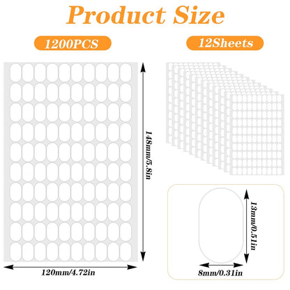 LXUEJIE 1200 Pcs Double Sided Nail Sticky Tack, Clear Nails Stand Sticky Tabs No Trace Poster Stickers for Festival Decoration Sticky Dot Avelisse