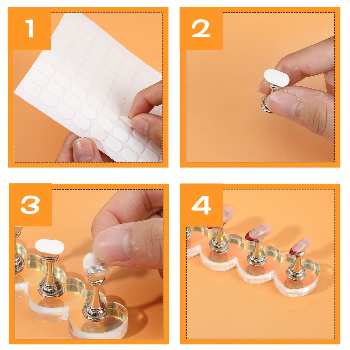 LXUEJIE 1200 Pcs Double Sided Nail Sticky Tack, Clear Nails Stand Sticky Tabs No Trace Poster Stickers for Festival Decoration Sticky Dot Avelisse