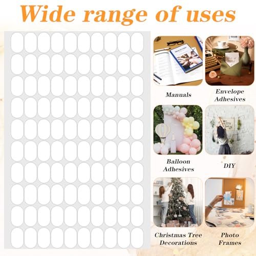 LXUEJIE 1200 Pcs Double Sided Nail Sticky Tack, Clear Nails Stand Sticky Tabs No Trace Poster Stickers for Festival Decoration Sticky Dot Avelisse