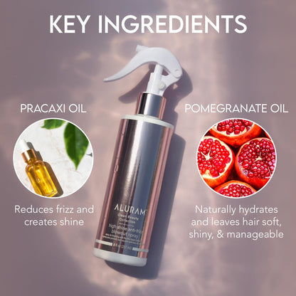 ALURAM High Shine Anti-Frizz Blowout Spray - Heat-Activated Styling Mist with Anti-Humidity Protection, 8 Fl Oz Avelisse