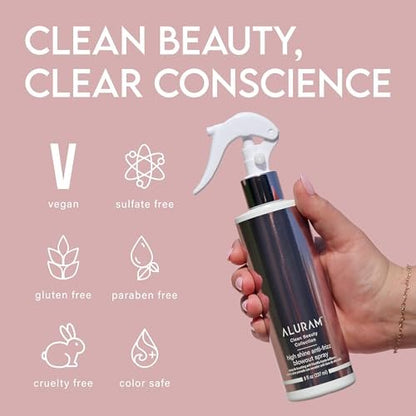 ALURAM High Shine Anti-Frizz Blowout Spray - Heat-Activated Styling Mist with Anti-Humidity Protection, 8 Fl Oz Avelisse