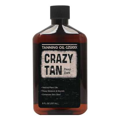 Crazytan Tanning Oil 125xxx – 8oz Deep Dark Natural Oil with Fresh Citrus Scent – Made in USA Avelisse