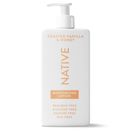 Native Body Lotion with Toasted Vanilla & Honey - Plant-Based Moisturizer for Dry Skin, 16.5 fl oz