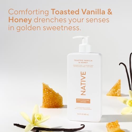 Native Body Lotion with Toasted Vanilla & Honey - Plant-Based Moisturizer for Dry Skin, 16.5 fl oz - görsel 8
