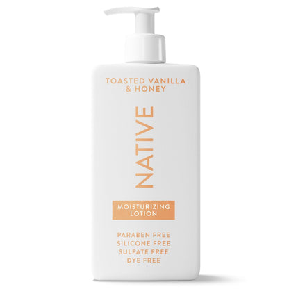 Native Body Lotion with Toasted Vanilla & Honey - Plant-Based Moisturizer for Dry Skin, 16.5 fl oz