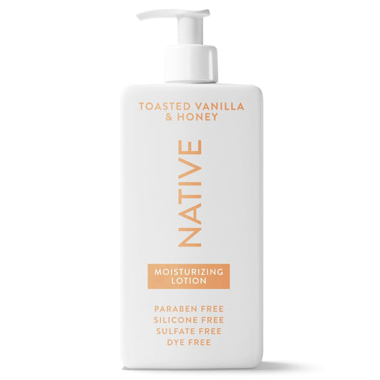 Native Body Lotion with Toasted Vanilla & Honey - Plant-Based Moisturizer for Dry Skin, 16.5 fl oz