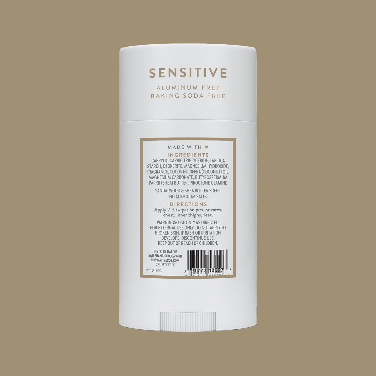 Native Sandalwood & Shea Butter Sensitive Whole Body Deodorant - 2.4 oz, Aluminum-Free - görsel 9