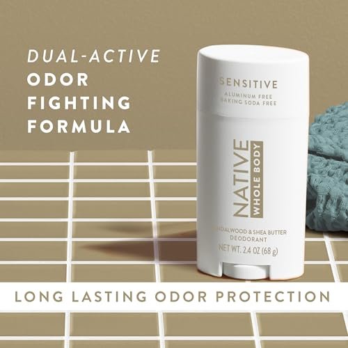 Native Sandalwood & Shea Butter Sensitive Whole Body Deodorant - 2.4 oz, Aluminum-Free - görsel 8