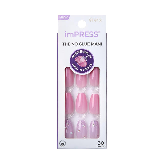 imPRESS Design Press On Nails - Moonlit - Medium Pink Pink