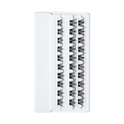 imPRESS Curly False Eyelashes – 30 Lash Clusters, 10mm-14mm, Black, Reusable Strip Lashes Avelisse