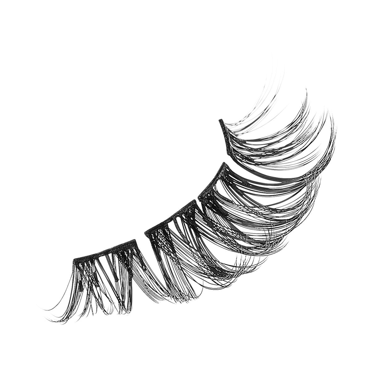 imPRESS Curly False Eyelashes – 30 Lash Clusters, 10mm-14mm, Black, Reusable Strip Lashes Avelisse