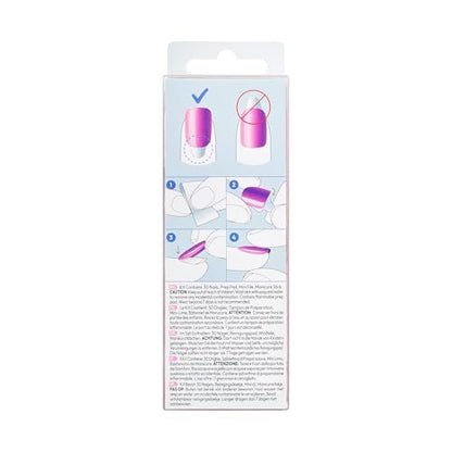 imPRESS Kiss colorFX Valentine's Day Press On Nails - Adorable Pink Short Oval, Up to 10-Day Hold, 30 Fake Nails with Prep Pad & File
