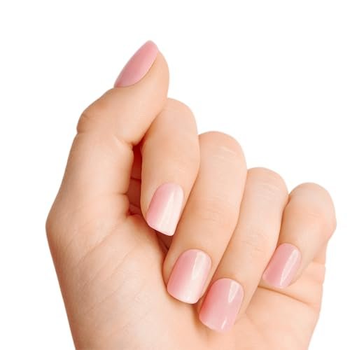 imPRESS ColorFX by KISS Valentine’s Day Press On Nails – ‘Cherished’ Pink Short Squoval, Improved Adhesive, Up to 10-Day Hold, 30 Fake Nails Kit - görsel 4