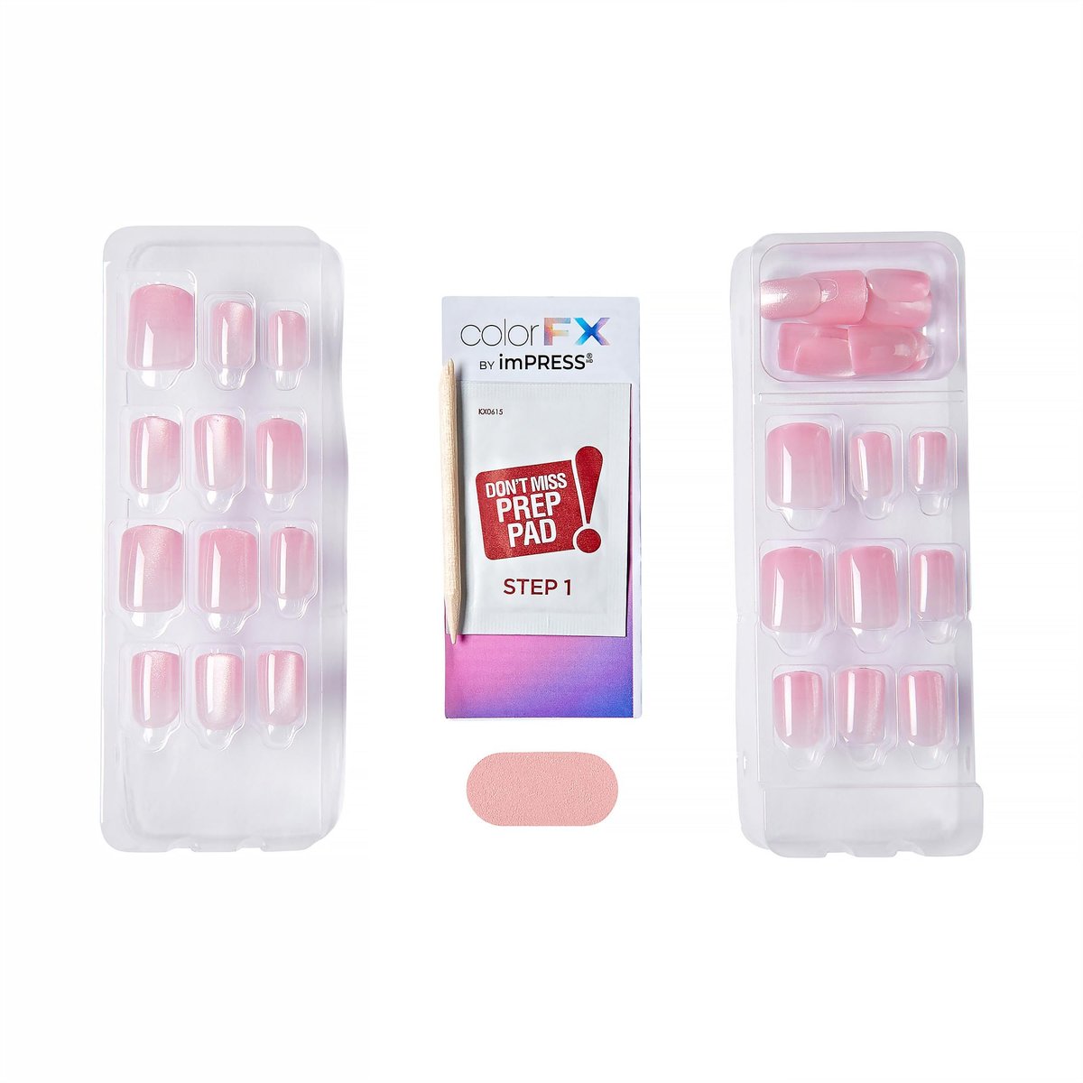 imPRESS ColorFX by KISS Valentine’s Day Press On Nails – ‘Cherished’ Pink Short Squoval, Improved Adhesive, Up to 10-Day Hold, 30 Fake Nails Kit - görsel 7