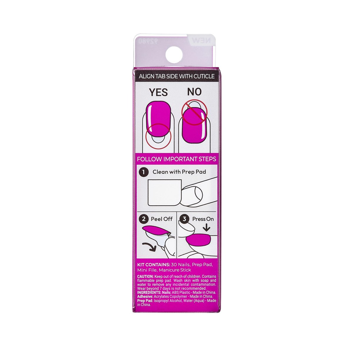 imPRESS Kiss Impress No Glue Mani Press On Nails - All Smiles Pink Short Squoval - 30 Nails + Prep Pad + Tools - görsel 17