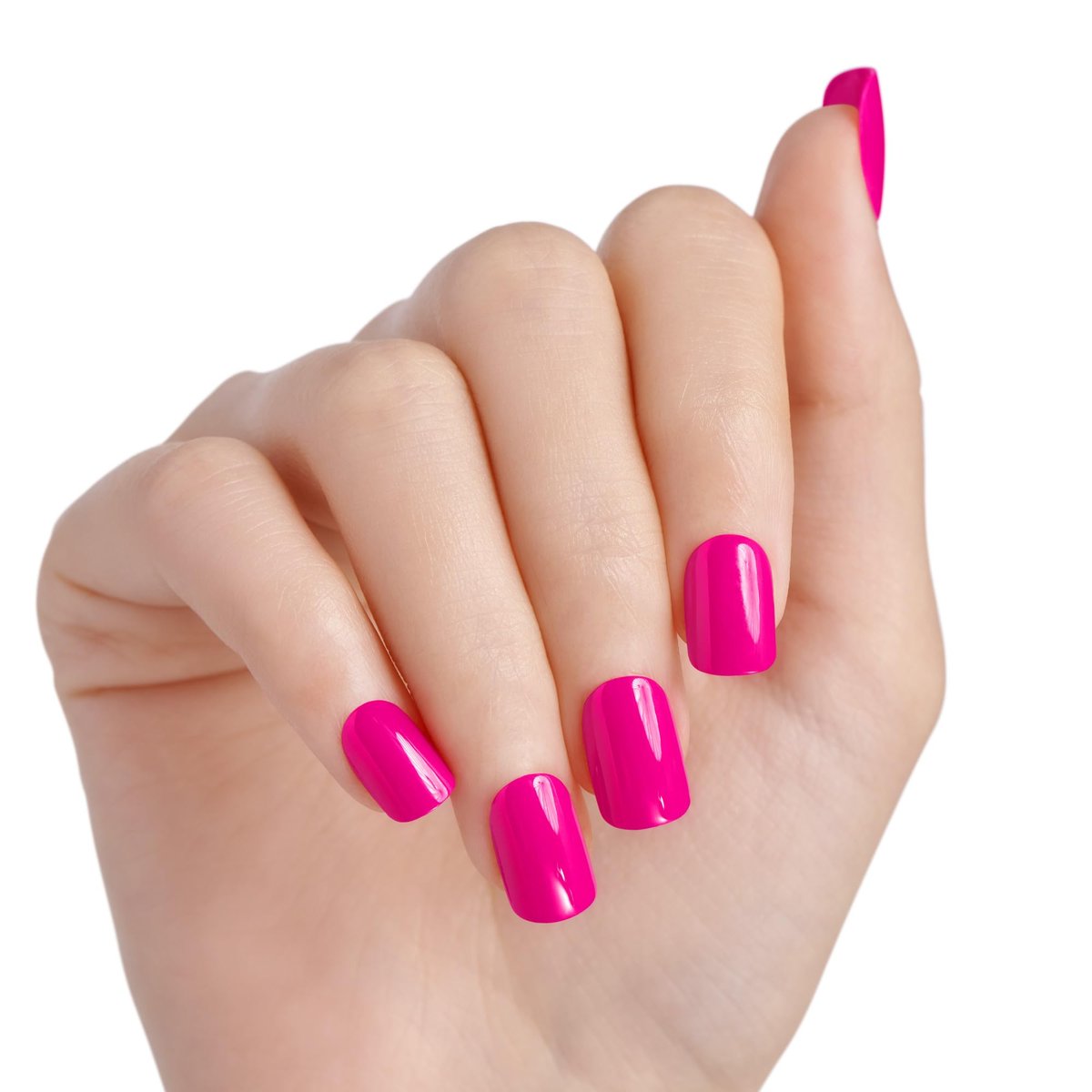 imPRESS Kiss Impress No Glue Mani Press On Nails - All Smiles Pink Short Squoval - 30 Nails + Prep Pad + Tools - görsel 3