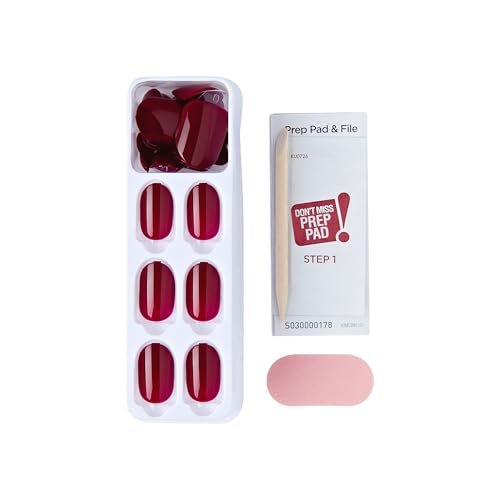 imPRESS Maplewood Short Oval Press On Nails - No Glue Manicure Set (30 Nails, Prep Pad, Tools) - görsel 7