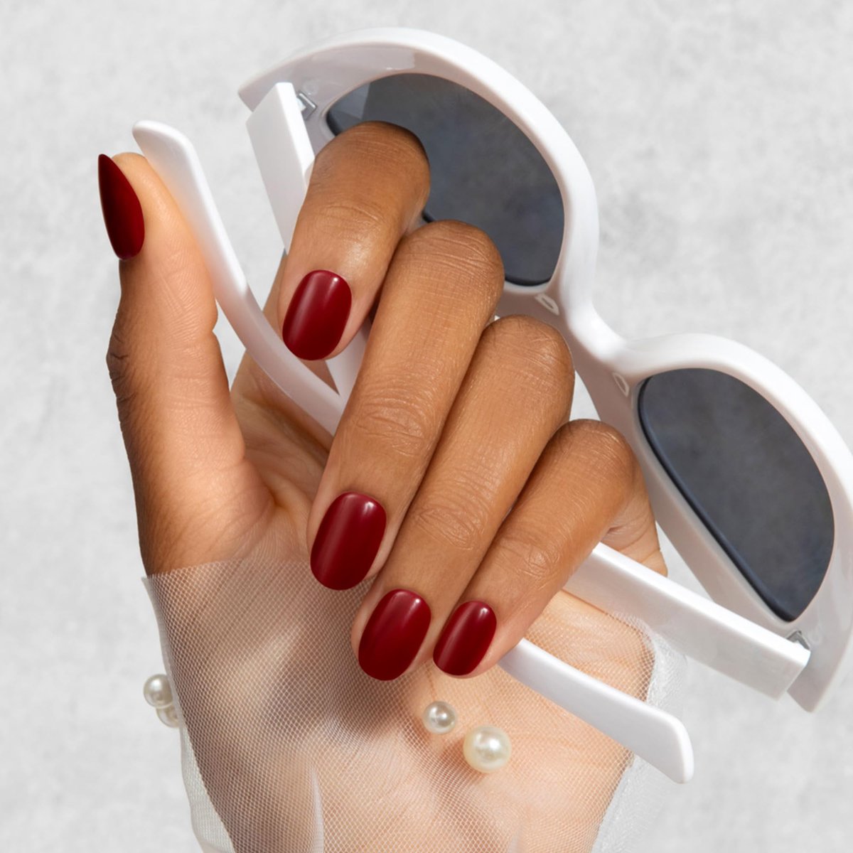 imPRESS Maplewood Short Oval Press On Nails - No Glue Manicure Set (30 Nails, Prep Pad, Tools) - görsel 6