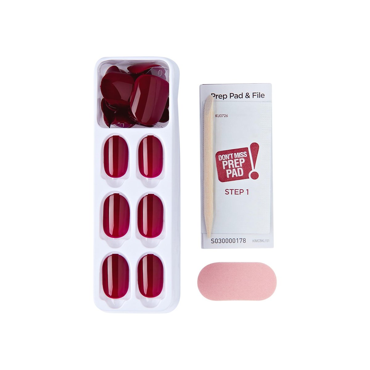 imPRESS Maplewood Short Oval Press On Nails - No Glue Manicure Set (30 Nails, Prep Pad, Tools) - görsel 8