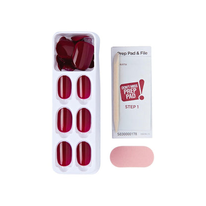 imPRESS Maplewood Short Oval Press On Nails - No Glue Manicure Set (30 Nails, Prep Pad, Tools)