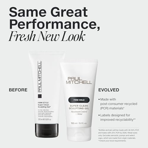 Paul Mitchell Super Clean Sculpting Gel - Firm Hold, Maximum Control & Shine for All Hair Types (2.5 oz) - görsel 4