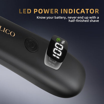 ZENLICO Pubic Hair Trimmer for Men, Manscape Body Hair Trimmer with Ceramic Blade, USB-C Charging, Replaceable Heads, LED Display, 90 Minutes Shaving, Ideal Gift for Men