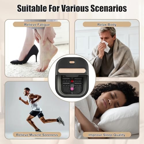 FOFOJÔY Collapsible Foot Spa Bath with Massager, Heat, and Bubble Jets – Temperature Control, Remote, Pumice Stone, Perfect Relaxation Gift Avelisse