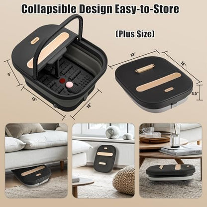 FOFOJÔY Collapsible Foot Spa Bath with Massager, Heat, and Bubble Jets – Temperature Control, Remote, Pumice Stone, Perfect Relaxation Gift Avelisse