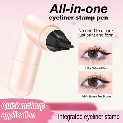 Bekoeen 2PCS Gel Eyeliner Pencil Set – Foldable Black Brown Waterproof Smudge-Proof Eyeliner Stamp for Beginners Avelisse