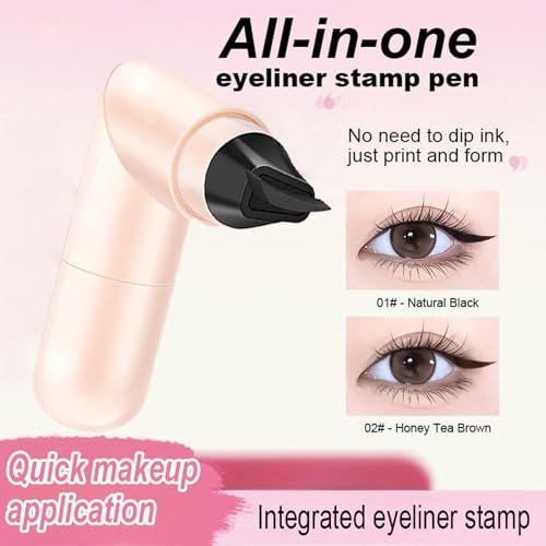 Bekoeen 2PCS Gel Eyeliner Pencil Set – Foldable Black Brown Waterproof Smudge-Proof Eyeliner Stamp for Beginners Avelisse