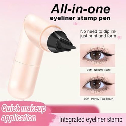 Bekoeen 2PCS Gel Eyeliner Pencil Set – Foldable Black Brown Waterproof Smudge-Proof Eyeliner Stamp for Beginners Avelisse