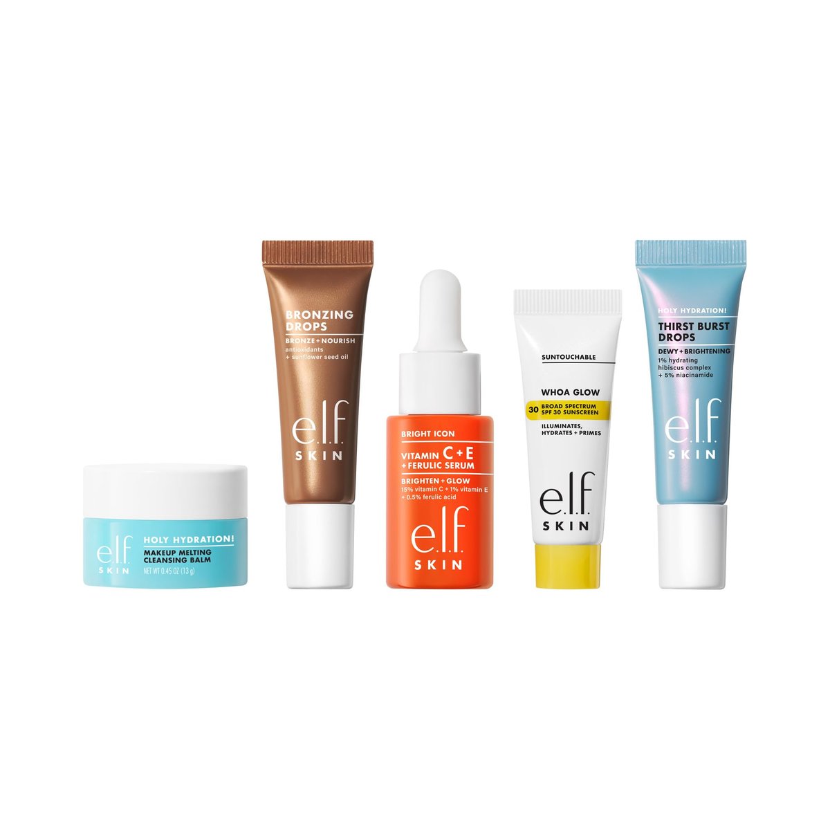 e.l.f. SKIN Best & Obsessed Skincare Kit – Travel-Size Makeup Remover, Sunscreen & Brightening Serums for Glowy Skin, Vegan & Cruelty-Free - görsel 11