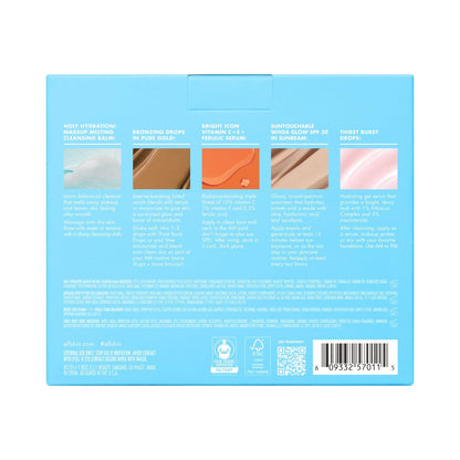 e.l.f. SKIN Best & Obsessed Skincare Kit – Travel-Size Makeup Remover, Sunscreen & Brightening Serums for Glowy Skin, Vegan & Cruelty-Free