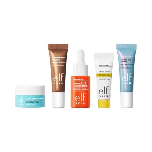 e.l.f. SKIN Best & Obsessed Skincare Kit – Travel-Size Makeup Remover, Sunscreen & Brightening Serums for Glowy Skin, Vegan & Cruelty-Free - görsel 12