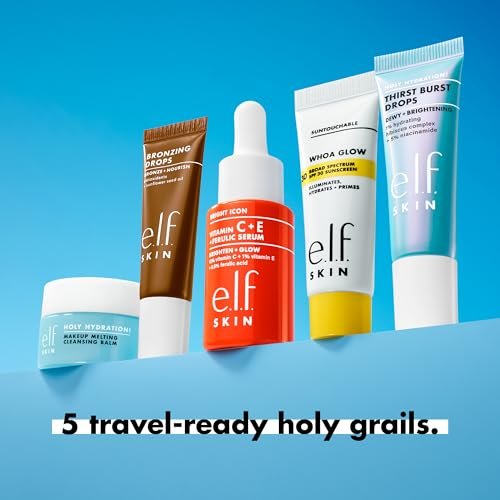 e.l.f. SKIN Best & Obsessed Skincare Kit – Travel-Size Makeup Remover, Sunscreen & Brightening Serums for Glowy Skin, Vegan & Cruelty-Free - görsel 10