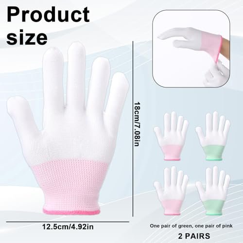 Exircy 4 Pcs Heat Gloves for Hair Styling - Heat Resistant Curling Iron Gloves for Flat Iron & Curling Wand, Sublimation Heat Transfer Printing - görsel 4