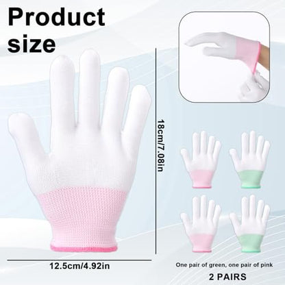 Exircy 4 Pcs Heat Gloves for Hair Styling - Heat Resistant Curling Iron Gloves for Flat Iron & Curling Wand, Sublimation Heat Transfer Printing