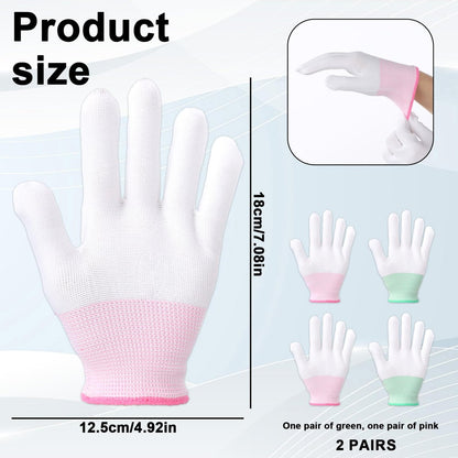 Exircy 4 Pcs Heat Gloves for Hair Styling - Heat Resistant Curling Iron Gloves for Flat Iron & Curling Wand, Sublimation Heat Transfer Printing
