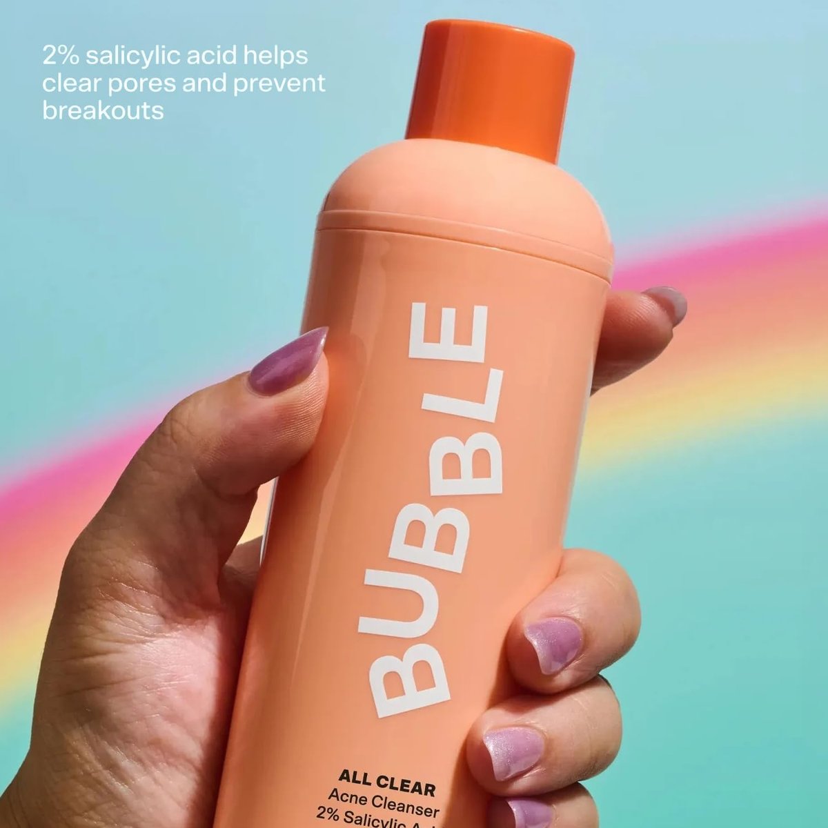Bubble Skincare All Clear Anti-Breakout Foaming Face Wash – 2% Salicylic Acid Cleanser for Acne-Prone Skin, Gentle Facial Cleanser for Oily, Combination & Sensitive Skin (4.2 Fl Oz) Avelisse
