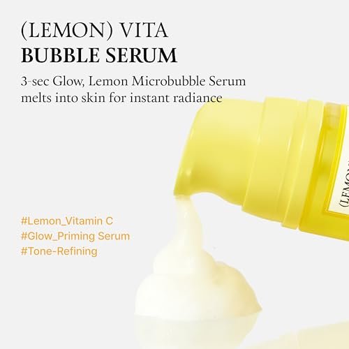 FULLY Lemon Vita Bubble Facial Serum – 69% Organic Jeju Lemon Water & Vitamin C, Instant Glow & Hydration, Niacinamide + Glutathione for Radiance & Tone Refining, Vegan Korean Skincare, 3.21 fl.oz - görsel 4