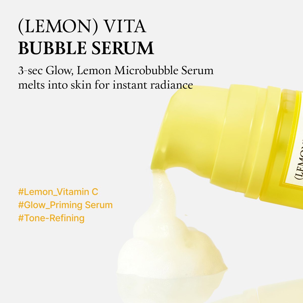 FULLY Lemon Vita Bubble Facial Serum – 69% Organic Jeju Lemon Water & Vitamin C, Instant Glow & Hydration, Niacinamide + Glutathione for Radiance & Tone Refining, Vegan Korean Skincare, 3.21 fl.oz - görsel 3